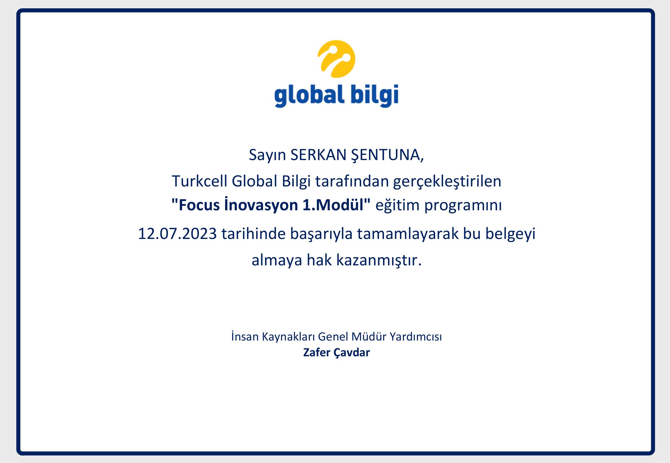 Focus İnovasyon 1. Modül